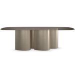 Aphelion Dining Table, Gold/Smoked Bronze Glass, 110"W x 46"D