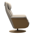 Sam Power Recliner Chair with Battery Pack, Paloma Fog/Walnut, Large
