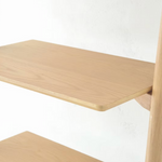 Tosta Leaning Shelf, Light Oak, 26.75" W × 17.25" D × 75.5" H