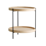 Humla End Table, Light Oak, 18.9"Dia x 22"H