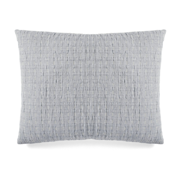 Devon Oversized Throw & Sham Collection, Cobalt/Linen Reversible