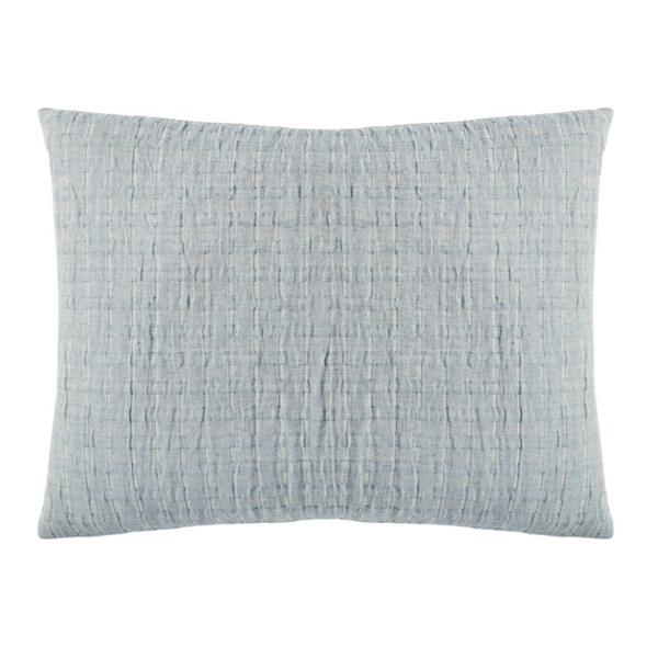 Devon Oversized Throw & Sham Collection, Teal/Linen Reversible