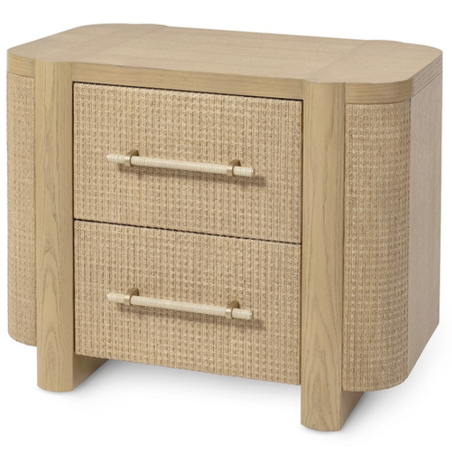 Zoey Natural Oak Nightstand, 32"W