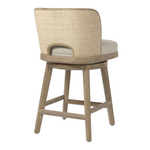 Montpierre 24" Swivel Counter Stool, Cream Leather