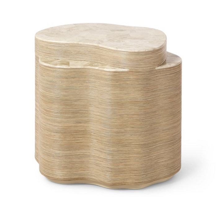 Levine Side Table, Natural, 25.75"W x 21.25"D x 22"H