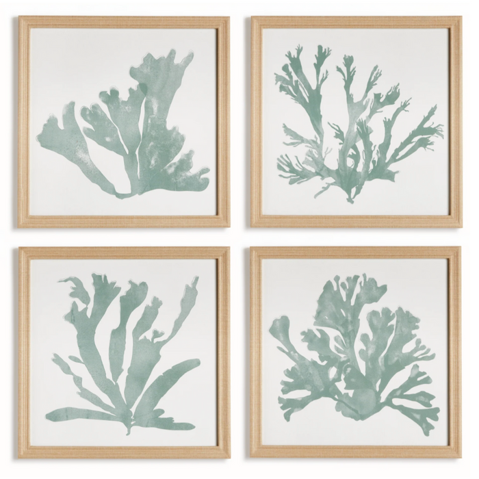 Coral Silhouettes, 4 Styles, 27.5"W x 27.5"H