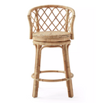 Avalon Rattan Swivel Counter Stool, Natural