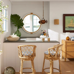 Avalon Rattan Swivel Counter Stool, Natural