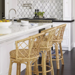 Avalon Rattan Swivel Counter Stool, Natural