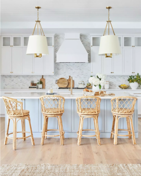 Avalon Rattan Swivel Counter Stool, Natural