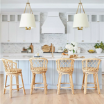 Avalon Rattan Swivel Counter Stool, Natural