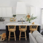 Avalon Rattan Swivel Counter Stool, Natural