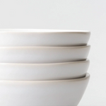 Pearl White Breakfast Bowls, Set of 4