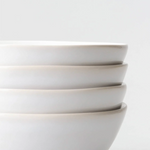 Pearl White Breakfast Bowls, Set of 4