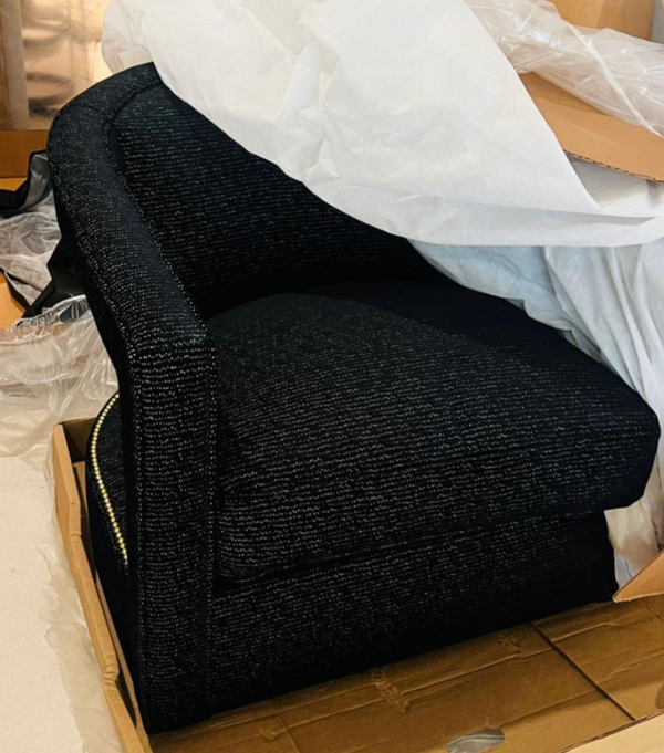 Alan Fabric Chair, Navy