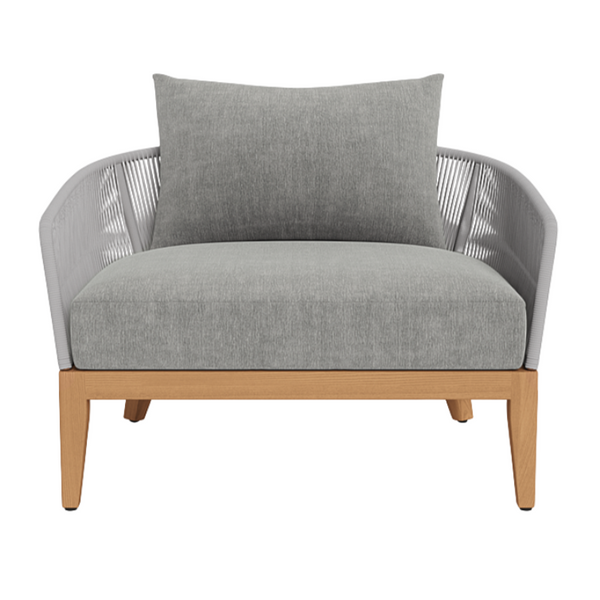 Avalon Lounge Chair, Teak/ Lisos Piedra