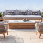 Avalon Lounge Chair, Teak/ Lisos Piedra