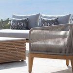 Avalon Lounge Chair, Teak/ Lisos Piedra