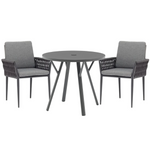 Yes Round Bistro Table, 31.5"Dia, Anthracite Aluminum (Chairs Sold Separately)