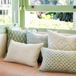 Zadar Celadon Linen Cushion, 20" x 20"