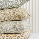 Zadar Celadon Linen Cushion, 20" x 20"