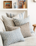 Menorca Tobacco Linen Cushion, 14" x 22"