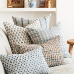 Menorca Tobacco Linen Cushion, 14" x 22"