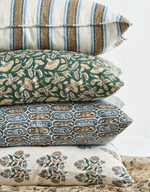 Lido Tobacco Linen Cushion, 14" x 22"