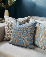Bejmat Tobacco Linen Cushion, 20" x 20"