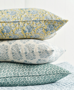 Bejmat Celadon Linen Cushion, 20" x 20"