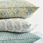 Bejmat Celadon Linen Cushion, 20" x 20"