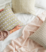 Anjuna Juniper Linen Cushion, 20" x 20"