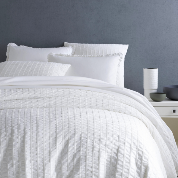 Tidal Duvet Collection, White
