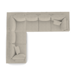 Lucca Sectional, 146.5" x 117", Jingo Twine Performance Fabric