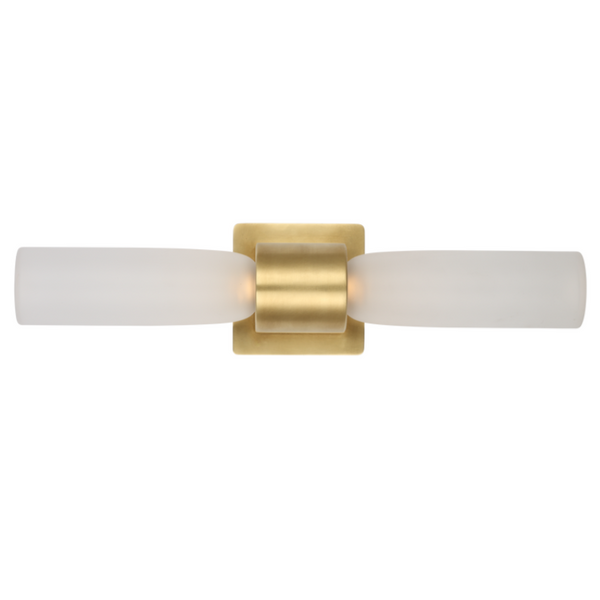 Volver Medium Double Sconce, Hand Rubbed Antique Brass