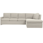 Bentley Sleeper RAF Chaise Sectional, Archer Sand Performance Fabric, King, 127"W x 86"D