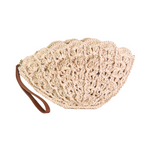 Thick Weave Seashell Clutch