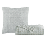 Devon Oversized Throw & Sham Collection, Mist/Linen Reversible