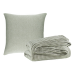 Pick Stitch Oversized Throw & Euro Sham Collection, Evergreen