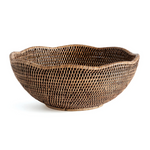 Burma Rattan Scalloped Edge Bowl, 13.25"