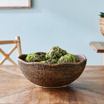 Burma Rattan Scalloped Edge Bowl, 13.25"