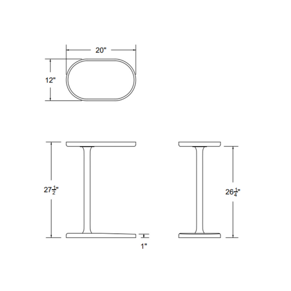 Lago Side Table, Walnut