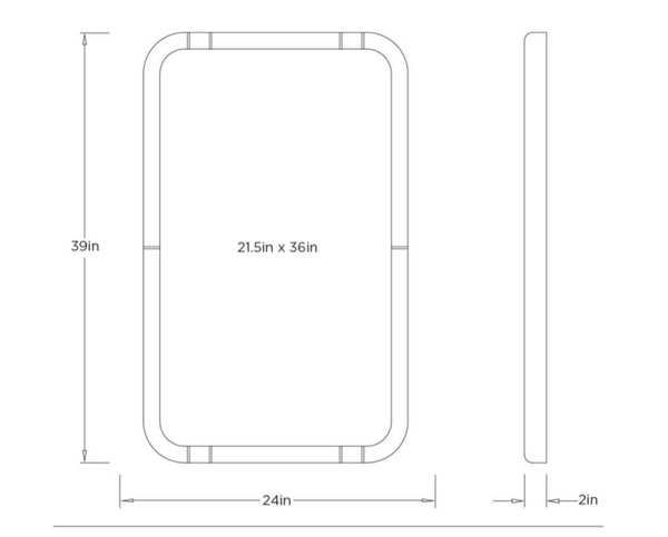 Trevino Mirror, 24"W x 39"H