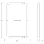 Trevino Mirror, 24"W x 39"H