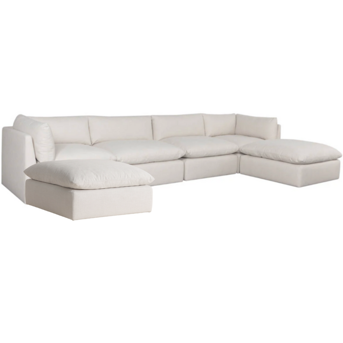 Reve U Shape Sectional, Effie Linen, 162"W x 81"D
