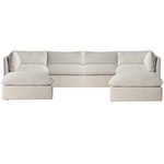 Reve U Shape Sectional, Effie Linen, 162"W x 81"D