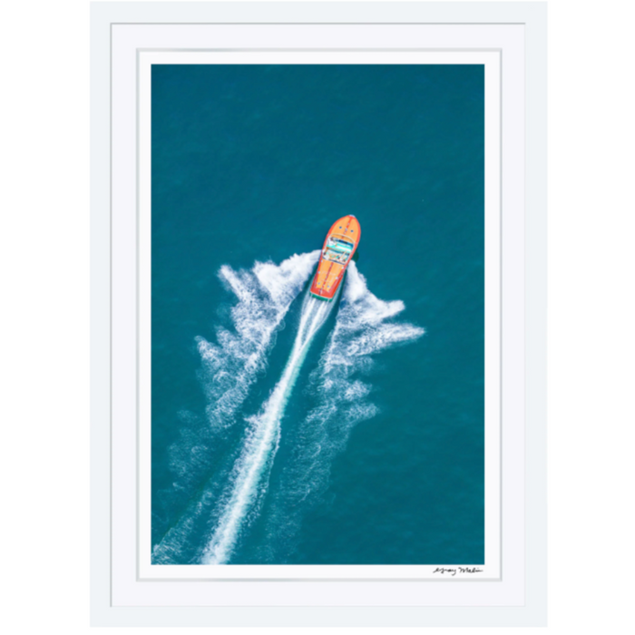 Wooden Boat, Lake Como Vertical, 29.5" x 41.5"