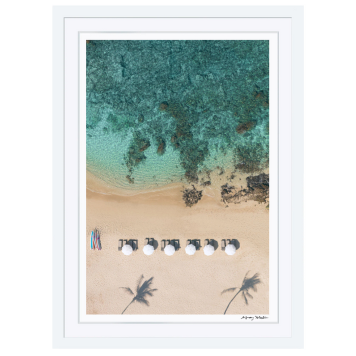 Kua Bay Umbrellas, Vertical, 29.5" x 41.5"