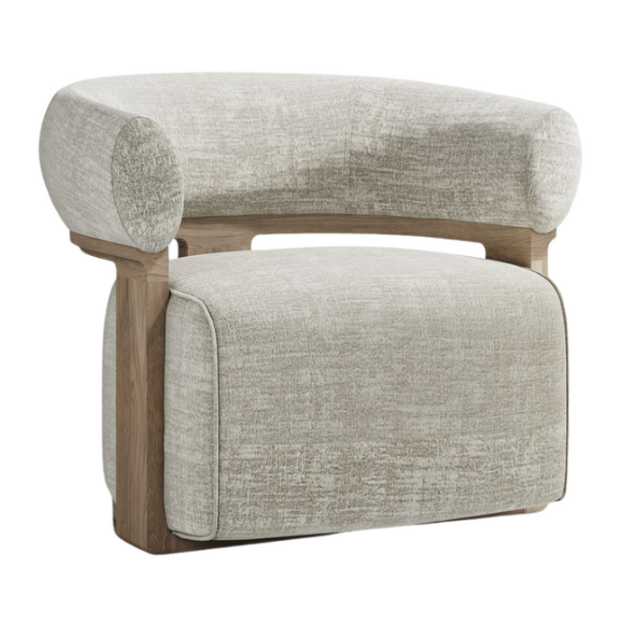 Lola Lounge Chair, Raw Oak/Arda Pearl