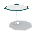 Ocean Master M1, Classic Centre Post, 9ft Octagon, Polished Aluminium/Natural/Bahama